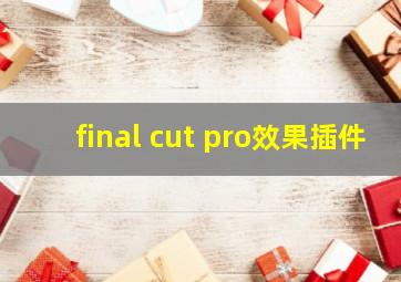 final cut pro效果插件